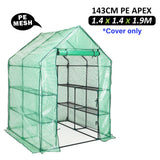 Garden Greenhouse Shed PE Cover Only 143cm Apex - Front View