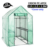Garden Greenhouse Shed PE Cover Only 190cm Apex - Close-Up Angle