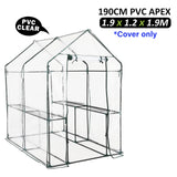 Home Ready Garden Greenhouse Shed PVC Cover Only Apex 190cm - Close-Up Angle