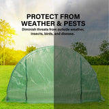 Garden Greenhouse Shed PE Cover Only 400cm Dome Tunnel - Side View