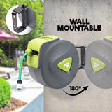 Garden Water Hose Retractable Rewind Reel Wall Mounted 10M - Top-Down View