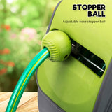 Garden Water Hose Retractable Rewind Reel Wall Mounted 20M - Close-Up Angle