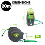 Garden Water Hose Retractable Rewind Reel Wall Mounted 20M - Extra Image