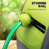 Garden Water Hose Retractable Rewind Reel Wall Mounted 20M + Brass Gun