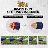 Garden Water Hose Retractable Rewind Reel Wall Mounted 30M + Brass Gun - Extra Image
