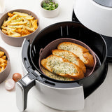 Airfryer Reusable Silicone Pot Large Chocolate Nonstick Nontoxic - Side View
