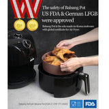 Airfryer Reusable Silicone Pot Large Chocolate Nonstick Nontoxic - Rear View