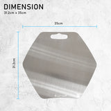 Combo Hexagon Stainless Steel Chopping Cutting Board + Chopping Boards Holder - Extra Image
