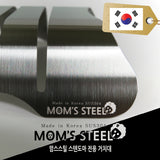 Combo Small Stainless Steel Chopping Cutting Board + Chopping Boards Holder - Low Angle
