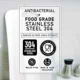 Stainless Steel Chopping Cutting Board Antibacterial Food Grade Large - Side View