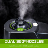 Air Humidifier Ultrasonic Cool Diffuser 6L BLACK - Top-Down View