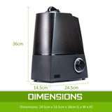 Air Humidifier Ultrasonic Cool Diffuser 6L BLACK - Extra Image