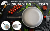 Fanjini Stone Frypan Frying Pan 28cm Non-Stick Induction Ceramic Round PURE SKY BLUE - Front View