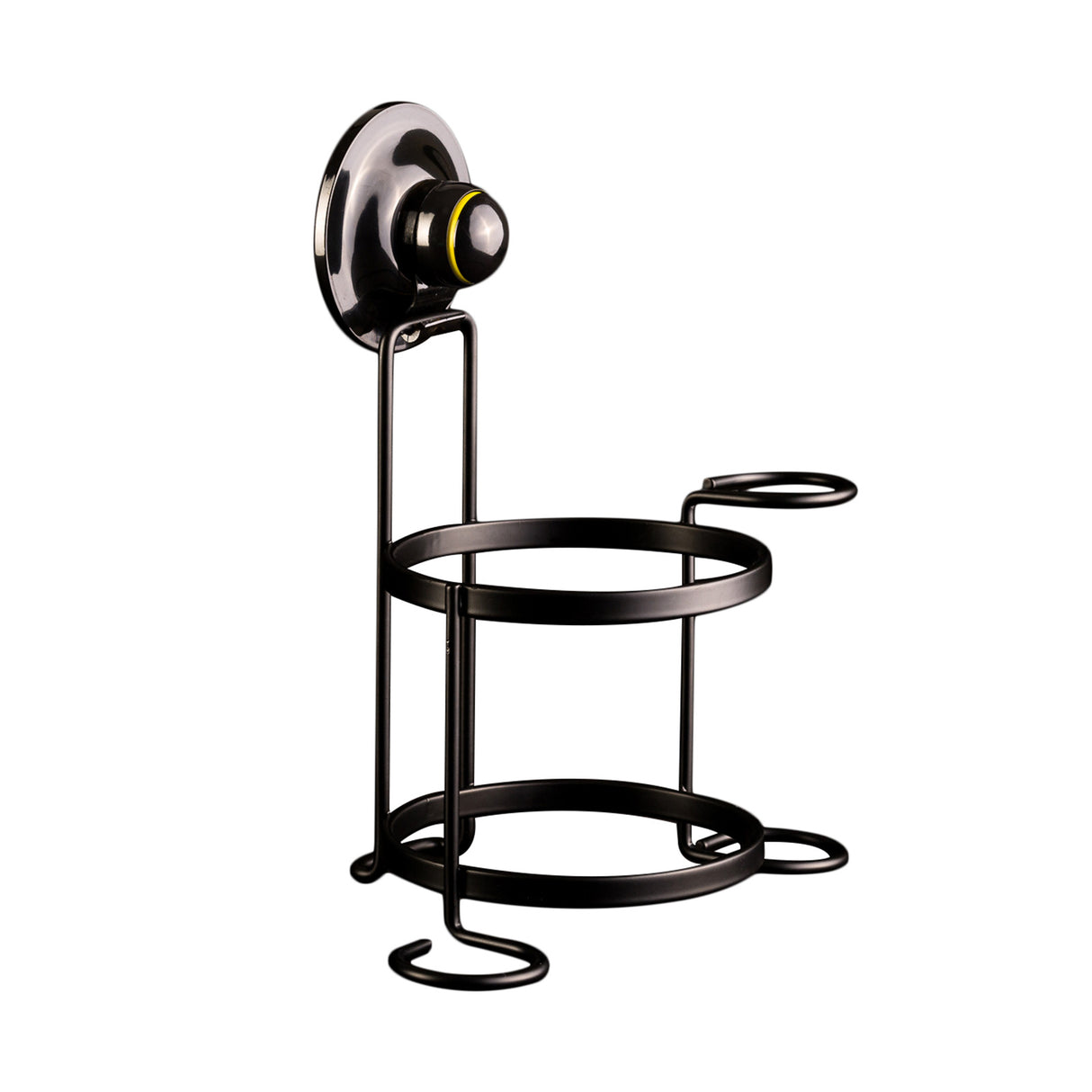 KiahLoc Removable Suction Hair Dryer and Comb Holder in Black