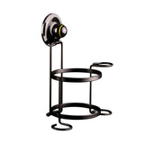 KiahLoc Removable Suction Hair Dryer and Comb Holder in Black - Front View