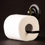 Toilet Roll Holder Removable Suction BLACK - Top-Down View