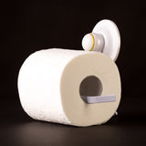 Toilet Roll Holder Removable Suction WHITE - Side View