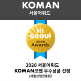 KOMAN Shinewon Vinch IH Two Hands Wok + Glass Lid 28cm Ceramic Non-stick Titanium GREY - Close-Up Angle