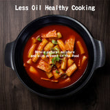 KOMAN Shinewon Two Hands Wok 28cm Ceramic Non-stick Titanium + Glass Lid - BLACK - Side View