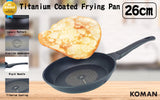 KOMAN Non-Stick Titanium Coating Frying Pan 26cm - Front View