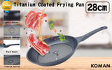 KOMAN Non-Stick Titanium Coating Frying Pan 28cm - Front View
