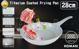 KOMAN Shinewon Vinch IH Frypan Frying Pan 28cm Non-stick Induction Ceramic GREY - Front View