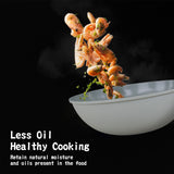 KOMAN Shinewon Vinch IH Wok Wokpan 28cm Non-stick Induction Ceramic GREY - Side View