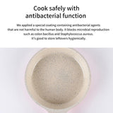 Sauce Pot Frying Pan w/ a Lid Set Non-Stick Stone Induction IH Frypan 16cm PINK - Rear View