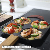 Cast-Iron Traditional Egg Pan Pre-seasoned Non-Stick 23cm - Close-Up Angle