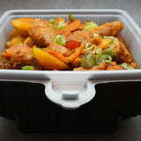 100 Pack Dalat Heating Lunch Box Container 23cm Round - Top-Down View