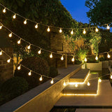 Festoon String Lights 20 Bulbs 23M Fairy LED Waterproof Outdoor Christmas Party - Top-Down View