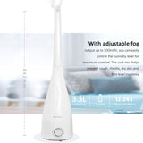 SANSAI Air Humidifier Ultrasonic Cool Mist 3.3L WHITE - Top-Down View