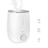 SANSAI Air Humidifier Ultrasonic Cool Mist 4.8L WHITE - 45-Degree Angle