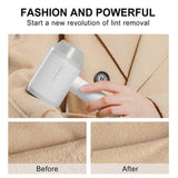 Electric Lint Remover USB Rechargeable Shaver Clothers Fuzz Pilling Ball Fabric - Top-Down View