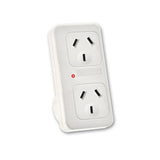 2X Sansai Powerpoint Surge Protector Adaptor - Double Vertical - Front View