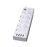 Sansai Surge Protected USB Power Board 8 Ways - Front View