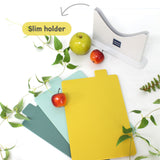 Index Cutting Board Set 3P with a Holder Kitchen Stand Fish Chopping Board - 45-Degree Angle
