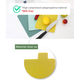 Index Cutting Board Set 3P with a Holder Kitchen Stand Fish Chopping Board - Rear View