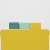 Index Cutting Board Set 3P with a Holder Kitchen Stand Fish Chopping Board - Close-Up Angle