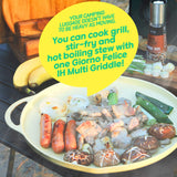 Giorno Felice IH Griddle Pan 34cm Round Ceramic Non-Stick Camping Korean Stew - Rear View