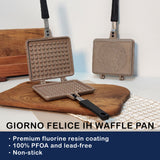 Giorno Felice IH Waffle Maker Pan Non-Stick Double-Sided Detachable - Front View
