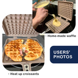 Giorno Felice IH Waffle Maker Pan Non-Stick Double-Sided Detachable - 45-Degree Angle