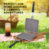 Giorno Felice IH Waffle Maker Pan Non-Stick Double-Sided Detachable - Close-Up Angle