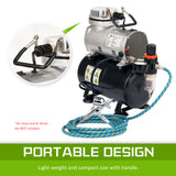 Air Brush Compressor for Air Brush Spray 1/6HP 3L - Side View