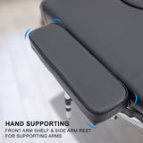 Aluminium Portable Beauty Massage Table Bed 3 Fold 70cm Black - Low Angle