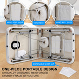 Aluminium Portable Beauty Massage Table Bed 3 Fold 70cm White - Extra Image