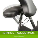 Aluminium Portable Beauty Massage Foldable Chair Table BLACK - Top-Down View