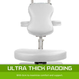 Aluminium Portable Beauty Massage Foldable Chair Table WHITE - 45-Degree Angle