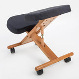 Ergonomic Adjustable Kneeling Chair BLACK - Front View