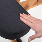 Ergonomic Adjustable Kneeling Chair BLACK - Top-Down View